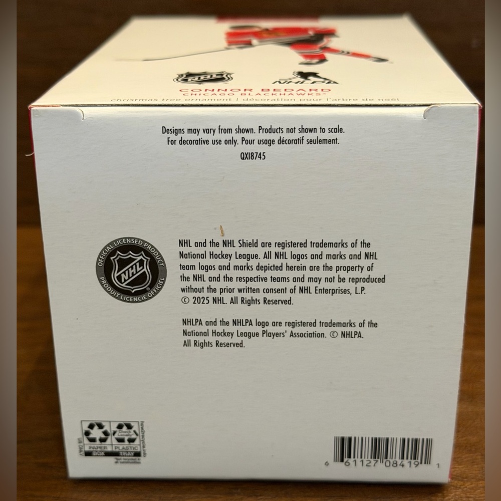 Hallmark Keepsake 2025 CONNOR BEDARD CHICAGO BLACKHAWKS NHL Ornament — NEW - Picture 6 of 10